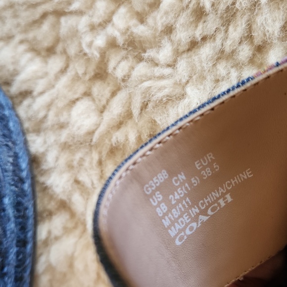 Adorable NWT IOB Coach Kit Wedge Print Denim Sandals ๐๐ผ - Picture 9 of 16